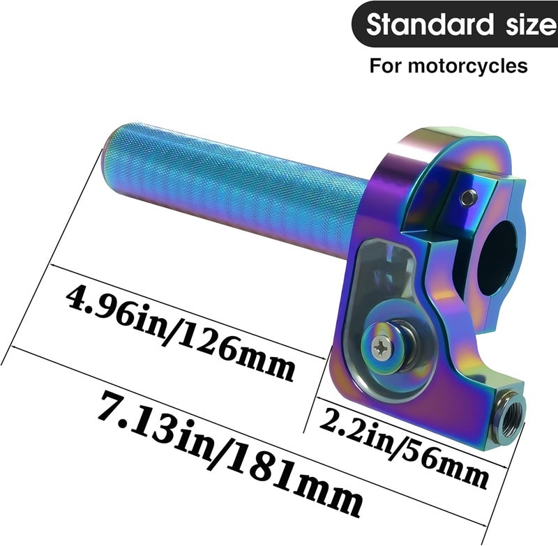 JXPANG Motorcycle Throttle Grip 7/8" 22mm CNC Aluminum Quick Twister with Throttle Cable for KLX CR CRF EXC XR CRF50 CRF230 50 110 125 230 250 Dirt Pit Bike Motocross Motorbike Quad ATV - Image 5